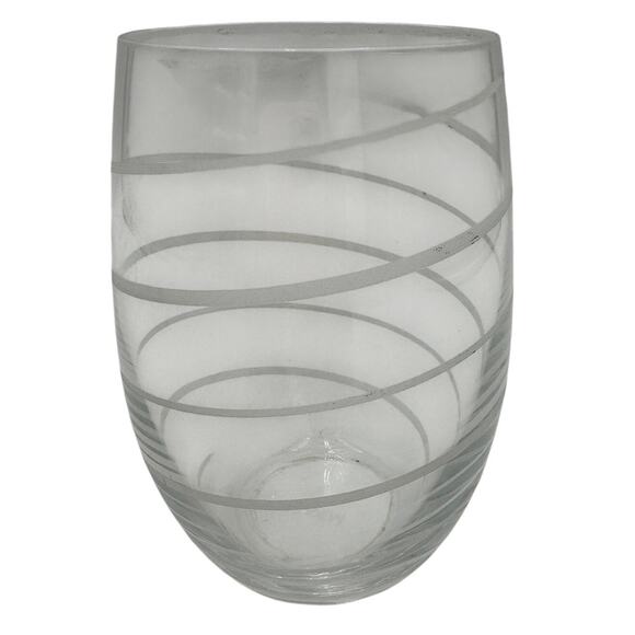 Vintage Stemless Wine Glasses by Mikasa in Pattern Cheers Set of 4 - Picture 3 of 8